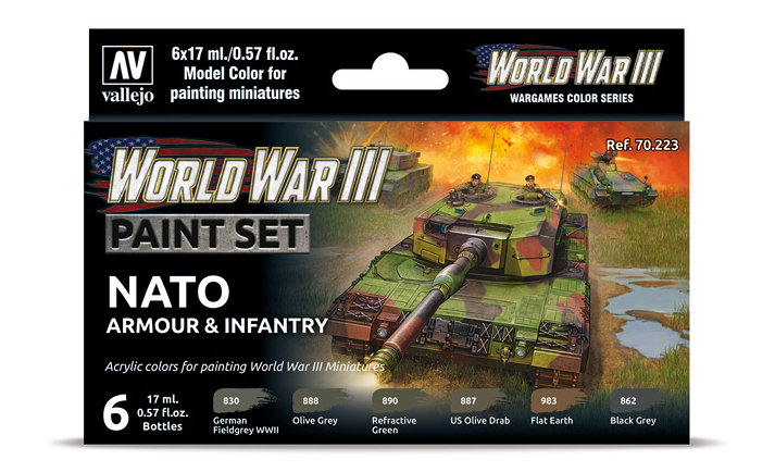 WW3 - Nato Armour & Infantry Paint Set - 70223