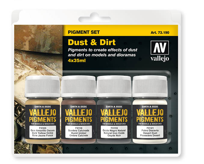 Vallejo Pigments Set - Dust and Dirt - 73190