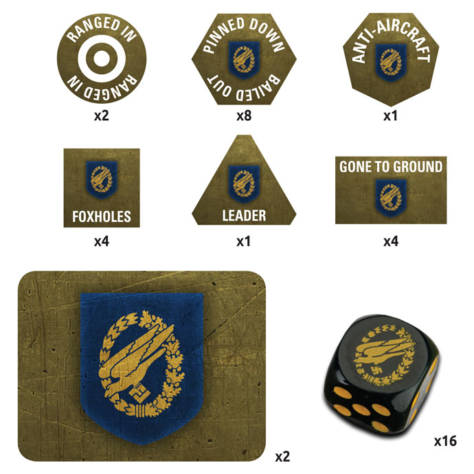 German Fallschirmjäger Gaming Set (x20 Tokens, x2 Objectives, x16 Dice) - TD042 — image 2