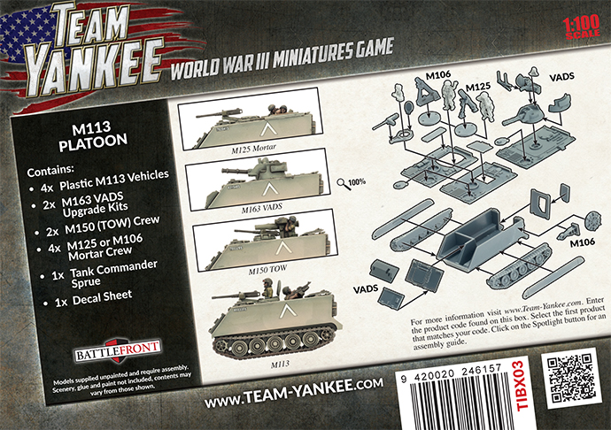 WW3 - M113 Platoon (x4 Plastic) - TIBX03